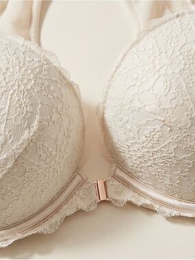 Victoria’s Secret Pink Push-Up Bra 36DD Lace Nude Blush